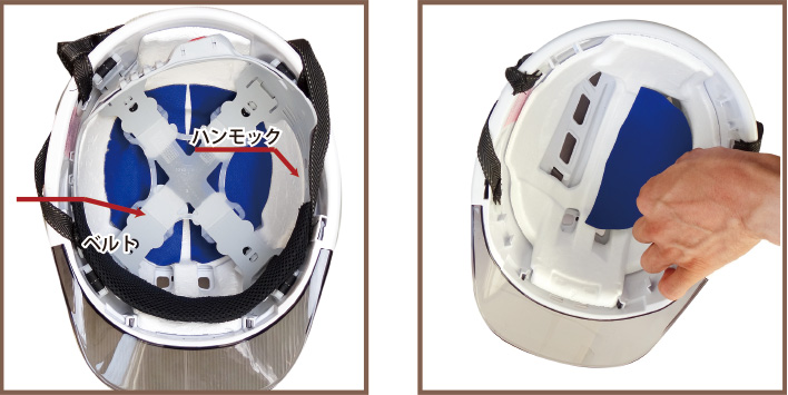 ヘルメット用遮熱シート説明