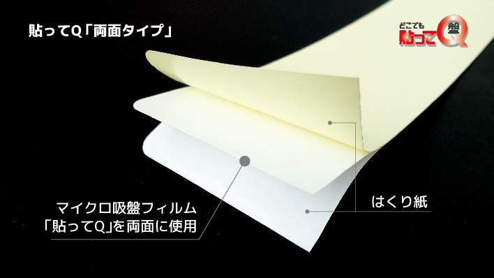 両面貼ってQタイプA4サイズ3枚フリーカット