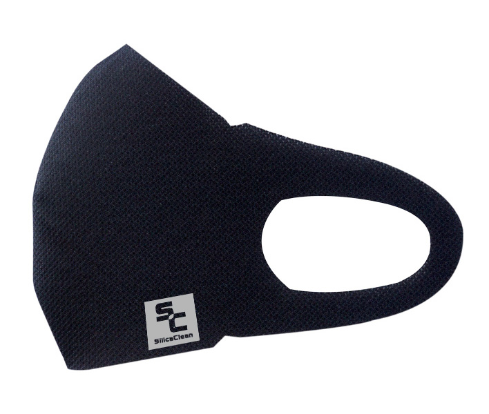 シリカクリン抗菌消臭立体マスク ブラック