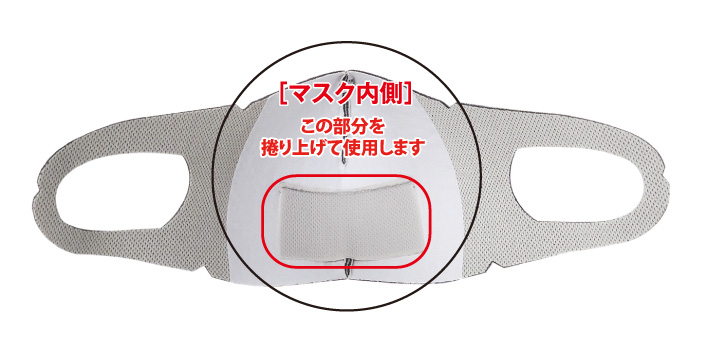 ◎シリカクリン抗菌消臭立体マスク　イケマスク裏側
